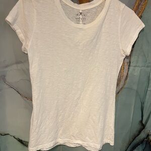 Velvet Cream Fitted Short Sleeve Tee